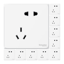 Schneider Electric 施耐德电气 皓呈系列 斜五孔插座 奶油白 10只装*2件（赠送1件，到手30支）