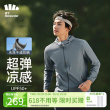 Beneunder 蕉下 冰丝防晒衣男轻薄外套夹克UPF50+高弹速干凉感钓鱼运动 深蓝灰 M