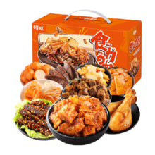 88VIP、需福袋：百草味 肉类卤味零食大礼包 580g 礼盒装