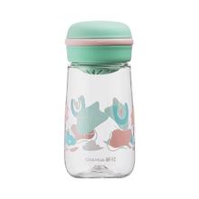 CHAHUA 茶花 儿童小水杯女可爱学生宝宝幼儿园上学塑料防摔便携 绿色-380ML
