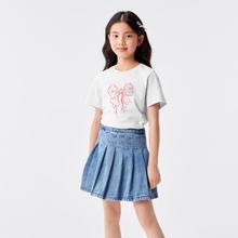 巴拉巴拉 童装儿童短袖女童t恤2024新款夏装大童上衣印花