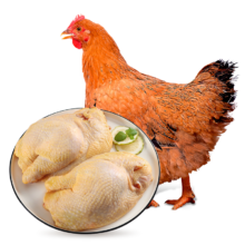 20点、plus会员：温氏 供港土鸡半边鸡1kg (500g*2)*5件