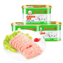 长城牌（Greatwall BRAND）小白猪优级午餐肉罐头198g*3