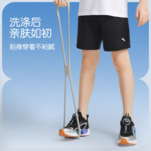 安踏儿童裤子男大童跑步五分裤夏季透气梭织速干运动短裤A352425301