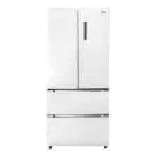 美的（Midea）19分钟急速净味508升变频一级能效法式四开门多门双系统双循环家用冰箱大容量BCD-508WTPZM(E)白色