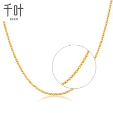 88VIP：KEER 千叶 O字足金项链 约2g