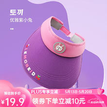 柠檬宝宝 儿童宽檐空顶帽 优雅紫小兔 S码