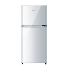 海尔（Haier）小型租房用小冰箱冷冻1-2人冷藏两用小冰箱迷你宿舍双开门节能省电家用以旧换新电冰箱 118升两天约1度电+低温补偿无氟冰箱