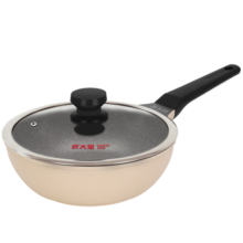 炊大皇（COOKER KING）日式压铸24cm炒锅 易洁平底不粘锅 电磁炉通用炒菜锅煎锅 B49773