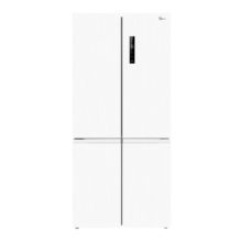 预售、PLUS会员：Midea 美的 MR-540WSPZE 风冷十字对开门冰箱 515L 流苏白