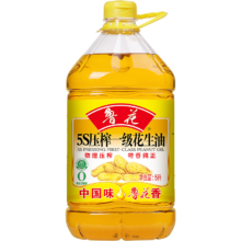plus会员：鲁花 食用油 5S 压榨一级 花生油 5L+赠好麦多国燕一号有机麦片60g袋