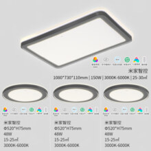 欧司朗（OSRAM）智控吸顶灯米家现代简约客厅超薄灯具全光谱防蓝光150W预售E