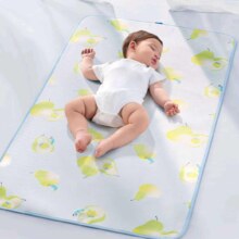 plus会员:babycare 冰丝席 可水洗 雨滴果粉 56*100CM