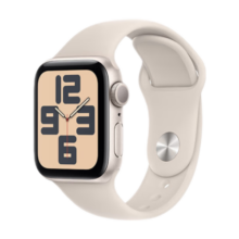 Apple/苹果 Watch SE 2023款智能手表GPS款40毫米星光色铝金属表壳星光色运动型表带S/M MR9U3CH/A