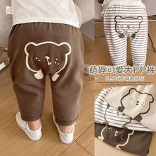 百亿补贴：cutepanda's 咔咔熊猫 婴儿卡通长裤子大pp裤春装春外穿宝宝童小童休闲裤