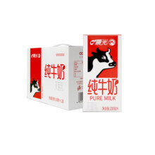 【百亿补贴】晨光百分百纯牛奶200ml*12盒*2箱端午送礼整箱纯牛奶