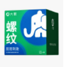 plus会员：大象 避孕套螺纹 安全套8只