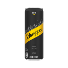 可口可乐（Coca-Cola）怡泉Schweppes无糖零卡/含糖苏打水汽水饮料整箱装 调酒 原味330ml*24罐【无糖】