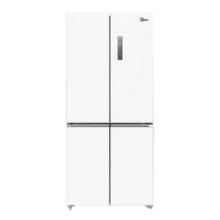 美的（Midea）M60系列483升十字双开四门60cm超薄系列嵌入式风冷一级变频白色超大容量底部散热智能家用电冰箱