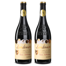 PLUS会员：勆迪 法国原瓶进口红酒 珍酿干红葡萄酒750ml*2瓶