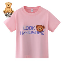 TEDDY ISLAND儿童短袖纯棉眼镜熊