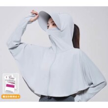 刺猬日记 短款加长帽檐原纱防紫外线防晒衣 多色可选 赠防晒测试卡