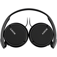 索尼（SONY） MDR-ZX110AP 耳机头戴式重低音手机电脑游戏有线耳机学生上网课学习办公耳麦 黑色