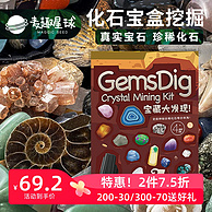 麦趣星球 矿藏大发现 矿物宝石化石挖掘玩具（盲盒）