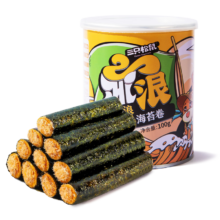 三只松鼠 海苔肉松卷 100g/罐