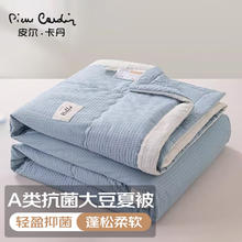 皮尔·卡丹 皮尔卡丹夏凉被 A类抑菌大豆被子空调被夏季可水洗冰丝被芯 200×230cm 蓝