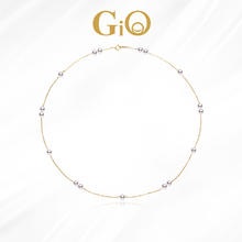 GiO珠宝 Akoya海水珍珠18K金满天星项链女颈链珠宝送礼
