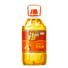 plus会员、京东百亿补贴：福临门 浓香压榨一级花生油 4L