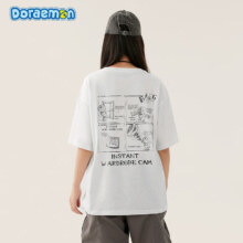 PLUS会员:哆啦A梦（DORAEMON）美式经典基础款cleanfit纯色简约T恤