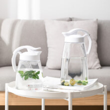 PLUS会员：茶花 透明凉水壶 1300ml