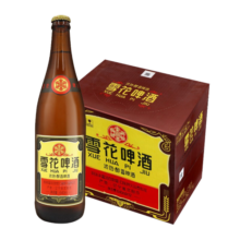 雪花（SNOW）啤酒 经典沈阳老雪  醇香啤酒 棕瓶 640mL 12瓶 整箱装