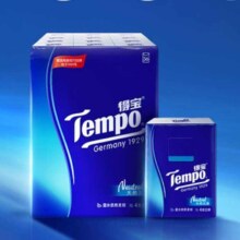得宝（TEMPO）一博同款 手帕纸 经典无香4层7张*36包