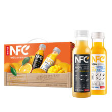 88VIP会员：农夫山泉 100%NFC果汁300ml*12瓶（橙汁*6+芒果汁*6）