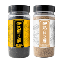 plus会员、需首单:十月稻田 熟黑芝麻200g+熟白芝麻200g组合装