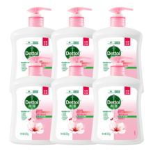 滴露（Dettol）健康抑菌洗手液滋润500g*6瓶 消毒抑菌 儿童适用家庭装不含酒精