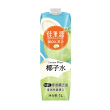 31号20点：佳果源 进口椰子水100%NFC椰青椰汁 泰国椰子水1L*4瓶