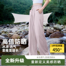 PLUS会员：JEANSWEST 真维斯 女士小香风休闲防晒直筒裤