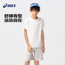 京东百亿补贴、plus：亚瑟士（asics）童装2024夏季男女儿童吸湿速干舒适弹力短袖T恤