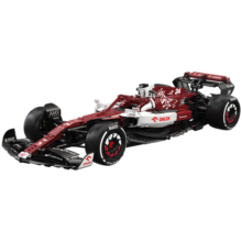 采石1:8阿尔法罗密欧f1周冠宇赛车积木拼装跑车男孩玩具礼物C64005