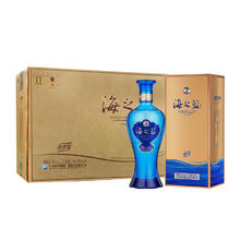 YANGHE 洋河 海之蓝480ml*6瓶整箱+赠海之蓝42度100ml*3瓶