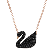 SWAROVSKI施华洛世奇 大号玫瑰金黑天鹅项链 新年礼物 送女友 5204134