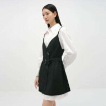 ARIOSEYEARS 优雅吊带衬衫裙两件套连衣裙女 10819226629