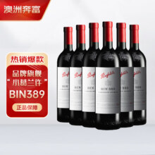 618预售：Penfolds 奔富 BIN389 澳洲原瓶进口 赤霞珠&设拉子 干红葡萄酒 750ml*6支 整箱装