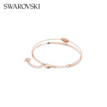 施华洛世奇（SWAROVSKI）母亲节礼物 施华洛世奇 GINGER 手镯男 镀玫瑰金色 手镯女 灰色 5389046