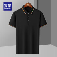 ROMON 罗蒙 男士短袖POLO衫2022夏季时尚刺绣T恤中青年翻领打底衫