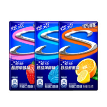 plus会员:炫迈无糖口香糖28片3盒装 休闲糖果 薄荷鲜果草莓多口味组合装151.2g